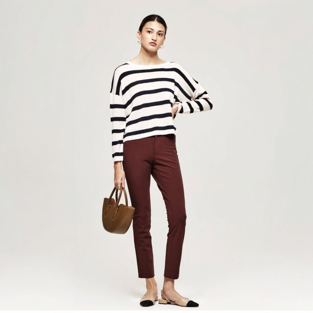 NWT ($198) - The Reset - High Rise Skinny Pants - Wine - Size XL